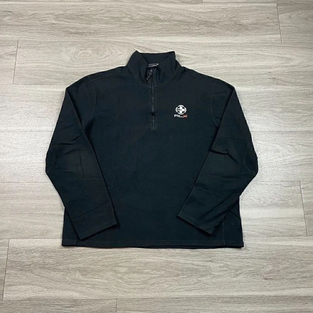 RLX Ralph Lauren Sweater Mens Extra Large Black Fleece Zip Performance